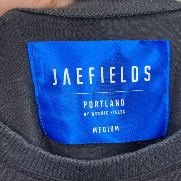 JAEFIELDS PORTLAND BY WOOKIE FIELDS Enjoy Your Stay Graphic T-Shirt Black Size M - Picture 4 of 7